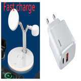 Compatible with Apple, 3 in 1 Magnetic Wireless Charger, 15W Magsafe Charging Station