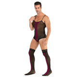 Men's Jacquard Underwear + One-piece Stockings