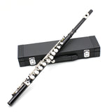 16 Holes Flute C Key White Copper Tube Body Leather Box, Suitable for Beginners Grading Performance