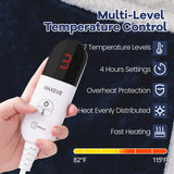 Electric Heated Blanket with Smart Temperature Control and Machine Washable Design