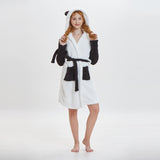 Cartoon Animal Pattern Ladies' Bathrobe