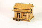 Wooden 3D Stereo Puzzle, Small House Building Assembly Model, DIY Ornaments