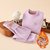 Children's Winter Fleece-lined Thickened Thermal Underwear Suit