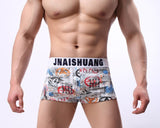 Men's Cotton Arrow Pants, Trendy Printed Arrow Boxers, Sexy Loose Briefs (Pack of 2)