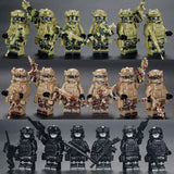 Military Building Blocks Doll, Assembled Desert Army