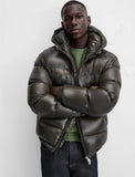 Autumn and Winter Down Black Warm Simple and Comfortable Hooded Short Coat
