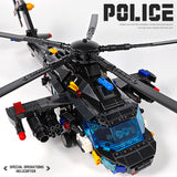 SWAT Police Helicopter Building Blocks Puzzle Toy for Kids