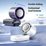 Compact Folding Mini Fan with Ice Pack Cooling – Handheld & Neck Hanging Design