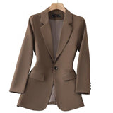 Spring and Autumn All-match Solid Color Blazer