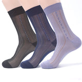Pansy Jacquard Weave Thin Socks with Loose Cuff