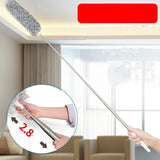 Telescopic Pole, Washable Easy Apply Long Handle Extendable Duster, Static Stainless Steel, Lengthen Roof Cleaning, Bendable Brush