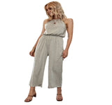 Fashion Solid Color, Women's Suspender Jumpsuit