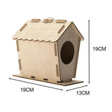 DIY Bird House, Yard Gift Shelter Outdoor Unfinished Bird Nest, Wooden Nesting Box