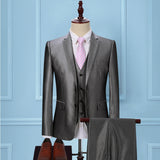 Men's Three-piece Korean Style, Slim Business Suit