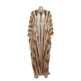 Women's Fashion Mesh Embroidered, Front and Back Sequin with Elastic, Vest Dress