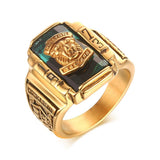 And the Wind 1973 Tiger Walton Navy Titanium Ring, Men's Personality RC-303 Retro Ring