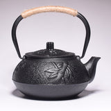 Cast Iron Peony Boiling Teapot, Pig Iron Teapot, Uncoated Tea Set