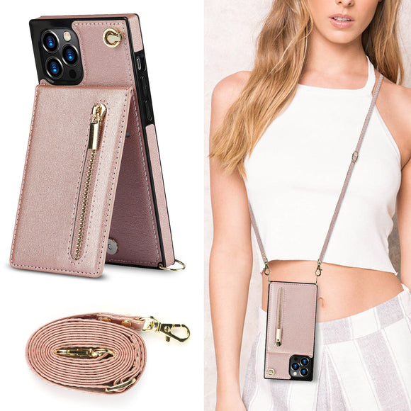 Zipper Phone Case, Crossbody Phone Cover with Strap