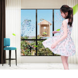 Solid Wood Outdoor Small Birdhouse, Bird Feeder