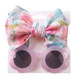 Kids Sunglasses Hair Band Set, Fashion Boys and Girls Cute UV Protection Eye Protection Gear, Headband Cover