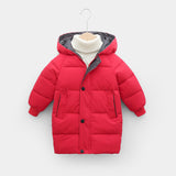 Kids' Heavy Winter Puffer Jacket – Cozy Hooded Outerwear for Children
