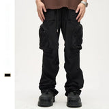 Men’s High Street Cargo Pants – Straight Fit Multi-pocket Utility Trousers