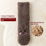 Winter Floor Socks, Velvet Thicken Warm Coral Velvet Cute Stockings, Japanese-style Home Footwear Non-slip Tights, New Year Gifts Winter Accessories