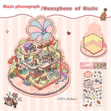 Decompression Cartoon Landscape Stickers — Creative Miniature Scene Collage DIY Set