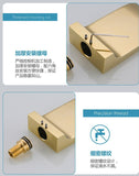 Concealed Copper Wall-mounted Black Hot and Cold Waterfall Basin Faucet