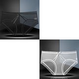 Full Transparent Panties, Women's Mesh Lace, Mid-waist Large Size Undies
