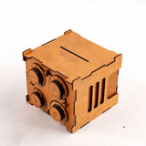 Wooden Decryption Box, Puzzle Building Blocks Safety Toys