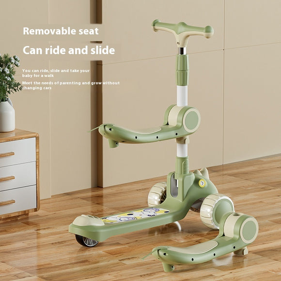 Children's Dinosaur Scooter, Multi-functional Five-in-one Baby Boys and Girls Toys
