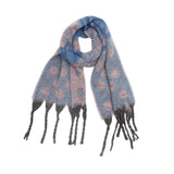 Thick Jacquard Dot Shawl Scarf with Tassels
