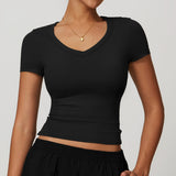 Short Sleeve Yoga Vest, Running Pilates Workout Top