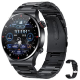 Bluetooth Calling, QW33 ECG PPG, Business Stainless Steel Strap, Waterproof Men's Watch