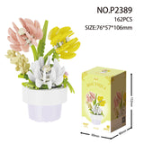 Potted Building Blocks, Assembled with Micro Particles, Toy Decoration Accessories