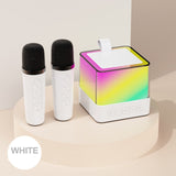 Wireless Bluetooth Speaker, Family KTV Colorful Light Microphone