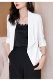 Sleeved Short-length Suit Top, Thin Casual Jacket
