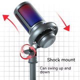 Condenser RGB Colorful Live Broadcast Wired Microphone