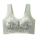 Floral Ice Silk Seamless Bra with Elegant Back Design (Pack of 2)