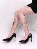 Thin Printed Pantyhose, Abstract Retro Stockings