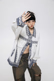 Ethnic Pattern Stitching, Oversized Jacket for Unisex