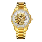 Golden Dragon Embossed Men's Watch