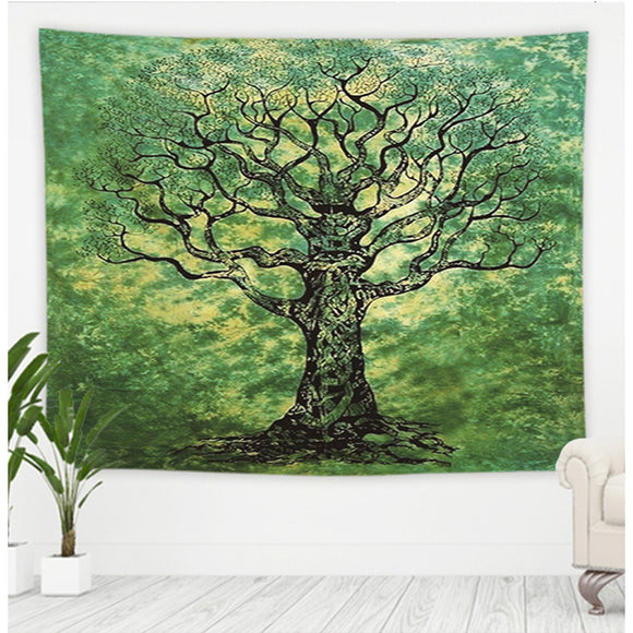 Nature Wall Tapestry, Tree Forest Starry Sky, Psychedelic Carpet Wall Cloth, Sunset Hippie Tree, Landscape Home Decor