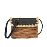 Women's Straw Mori Western Style, All-matching Beach Crossbody Bag