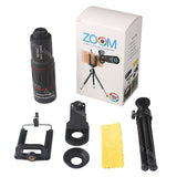 Compatible 18X Telescope Zoom Mobile Lens for Samsung Smartphones, Universal Clip Phone Camera Lens with Tripod