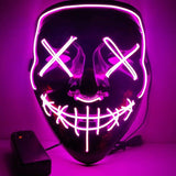 Black V Halloveen Horror Glowing Mask