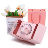 Creative Eternal Rose Box, Soap Flower Jewelry Ring Necklace Storage Case, Valentine's Surprise Gift