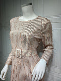 Sequin Tassels, Slim-fit Muslim Dress