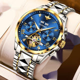 Luxury Men's Hollow Automatic Mechanical Waterproof Tide Watch